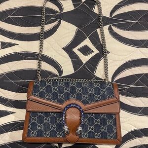 Gucci Denim Dionysus Small Shoulder Bag